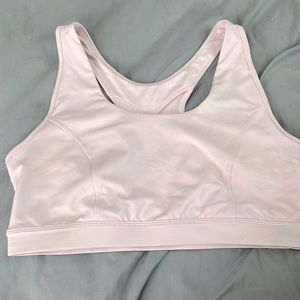Light pink sports bra
